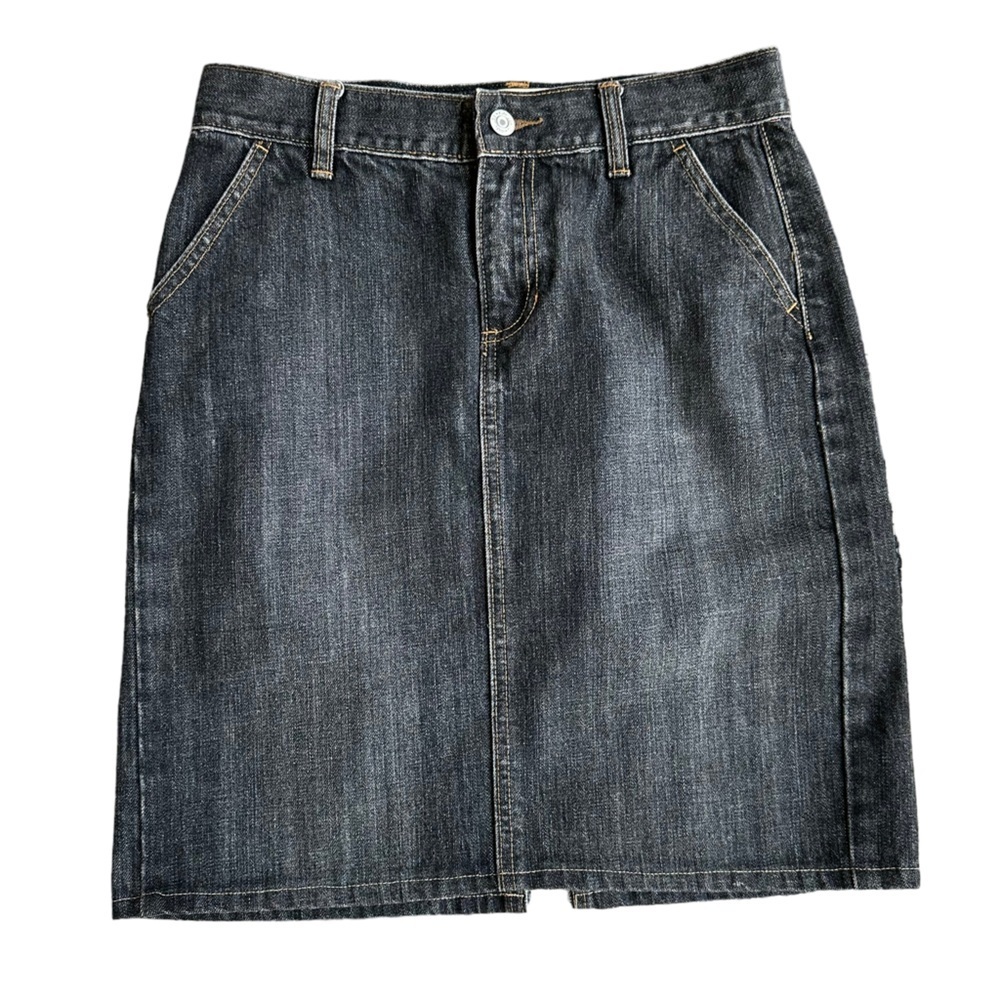 Gap‎ Womens Dark Wash Pencil Midi Jeans Skirts Size: 2